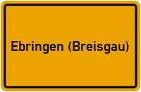 City Sign Ebringen (Breisgau)