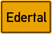 Ortsschild von Gemeinde Edertal in Hessen