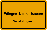 Straßenverzeichnis Edingen-Neckarhausen Neu-Edingen