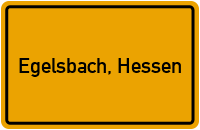 Ortsschild von Gemeinde Egelsbach, Hessen in Hessen