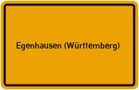 City Sign Egenhausen (Württemberg)