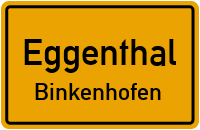 Straßenverzeichnis Eggenthal Binkenhofen