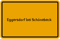 City Sign Eggersdorf bei Schönebeck