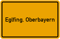 City Sign Eglfing, Oberbayern