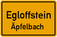 Straßen in Egloffstein Äpfelbach