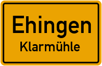Straßenverzeichnis Ehingen Klarmühle