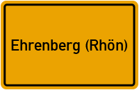 City Sign Ehrenberg (Rhön)