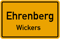 Straßen in Ehrenberg Wickers