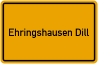 City Sign Ehringshausen Dill