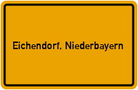 City Sign Eichendorf, Niederbayern