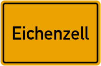 Ortsschild von Gemeinde Eichenzell in Hessen
