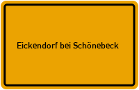 Ortsschild Eickendorf bei Schönebeck