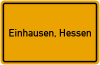 Ortsschild von Gemeinde Einhausen, Hessen in Hessen