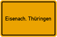 City Sign Eisenach, Thüringen