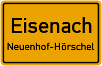 Straßenverzeichnis Eisenach Neuenhof-Hörschel