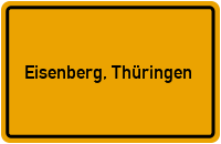 City Sign Eisenberg, Thüringen