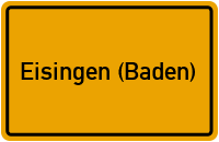 City Sign Eisingen (Baden)