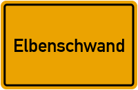 Ortsschild von Gemeinde Elbenschwand in Baden-Württemberg