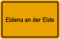 City Sign Eldena an der Elde