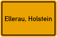 Ortsschild von Gemeinde Ellerau, Holstein in Schleswig-Holstein
