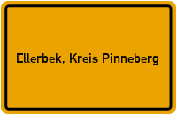 Ortsschild von Gemeinde Ellerbek, Kreis Pinneberg in Schleswig-Holstein