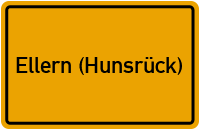 Ortsschild von Gemeinde Ellern (Hunsrück) in Rheinland-Pfalz