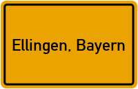 City Sign Ellingen, Bayern