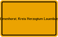 City Sign Elmenhorst, Kreis Herzogtum Lauenburg