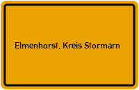 City Sign Elmenhorst, Kreis Stormarn