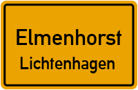 Ortsschild Elmenhorst / Lichtenhagen