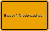 City Sign Elsdorf, Niedersachsen
