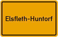 Ortsschild Elsfleth-Huntorf