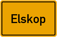 Ortsschild von Gemeinde Elskop in Schleswig-Holstein