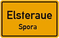 Dorfplatz in ElsteraueSpora