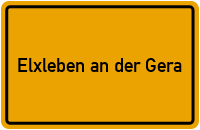 City Sign Elxleben an der Gera