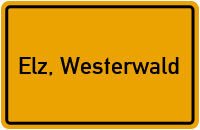 City Sign Elz, Westerwald