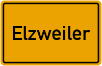 Ortsschild von Gemeinde Elzweiler in Rheinland-Pfalz