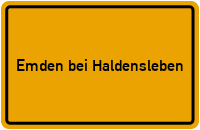 Ortsschild Emden bei Haldensleben