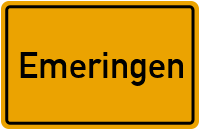 Ortsschild von Gemeinde Emeringen in Baden-Württemberg