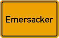 Ortsschild von Gemeinde Emersacker in Bayern