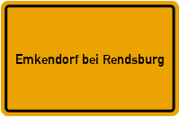 City Sign Emkendorf bei Rendsburg