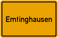 Ortsschild von Gemeinde Emtinghausen in Niedersachsen