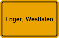Ortsschild von Stadt Enger, Westfalen in Nordrhein-Westfalen