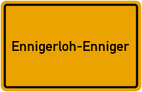 Ortsschild Ennigerloh-Enniger