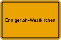 Ortsschild Ennigerloh-Westkirchen