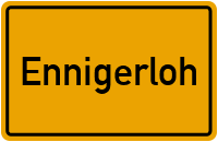 Ortsschild von Stadt Ennigerloh in Nordrhein-Westfalen