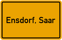 City Sign Ensdorf, Saar