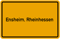 City Sign Ensheim, Rheinhessen
