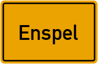 Ortsschild von Gemeinde Enspel in Rheinland-Pfalz