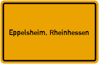 Ortsschild von Gemeinde Eppelsheim, Rheinhessen in Rheinland-Pfalz